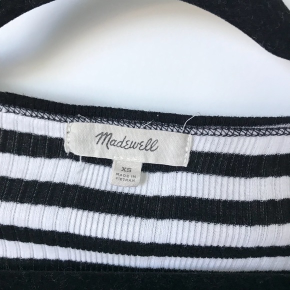 Madewell • slim ribbed tee (black and white) - Picture 3 of 5